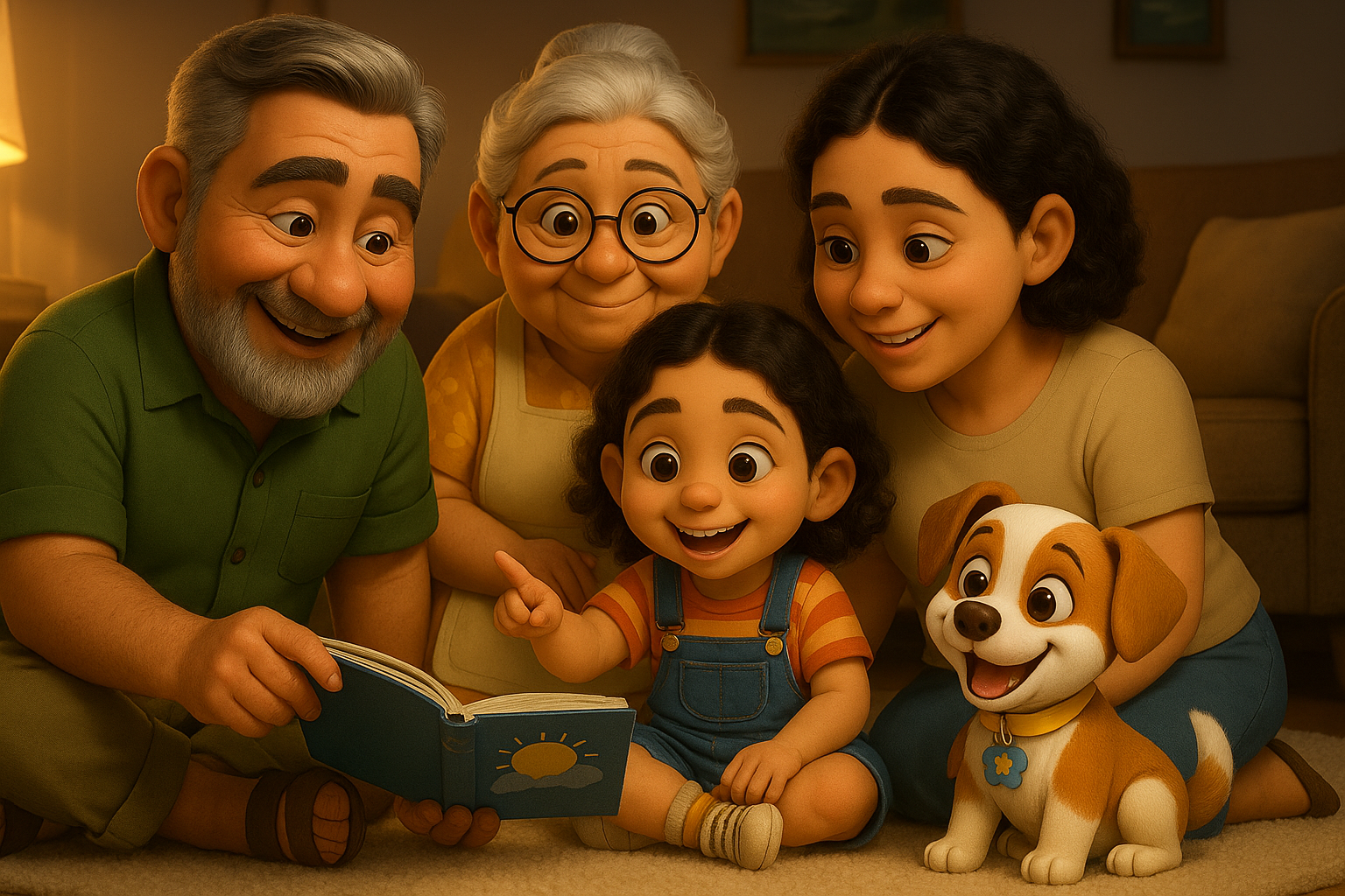 Família reunida aproveitando tempo de qualidade